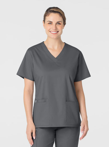 Blusa médica con cuello en V Wink WonderWork en oferta