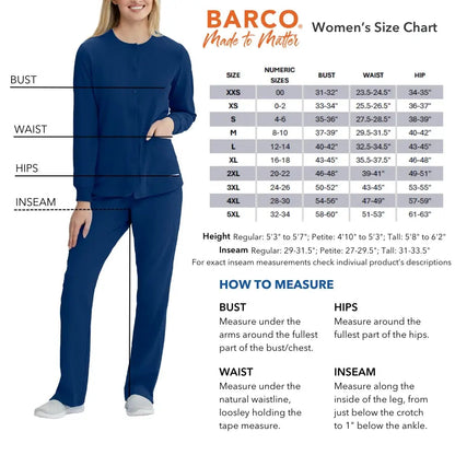 Barco One Engage Knit Pro 2-Pocket Zip Neck Dolman Scrub Top