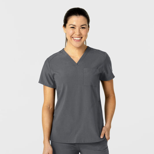 Blusa médica con pliegues Flex-N-Reach Wink W123