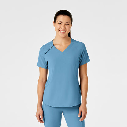 Wink Renew Zip Accent Scrub Top