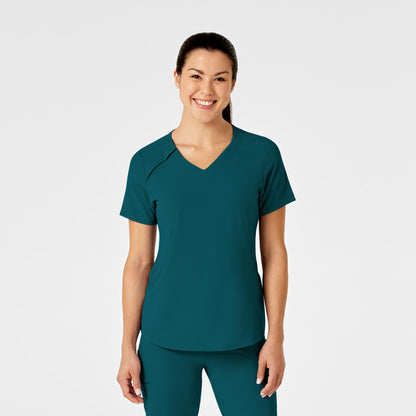 Wink Renew Zip Accent Scrub Top