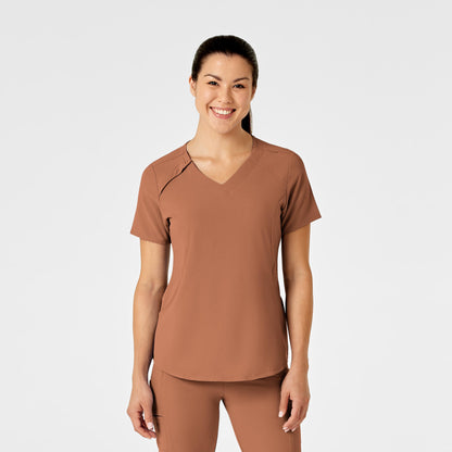 Wink Renew Zip Accent Scrub Top