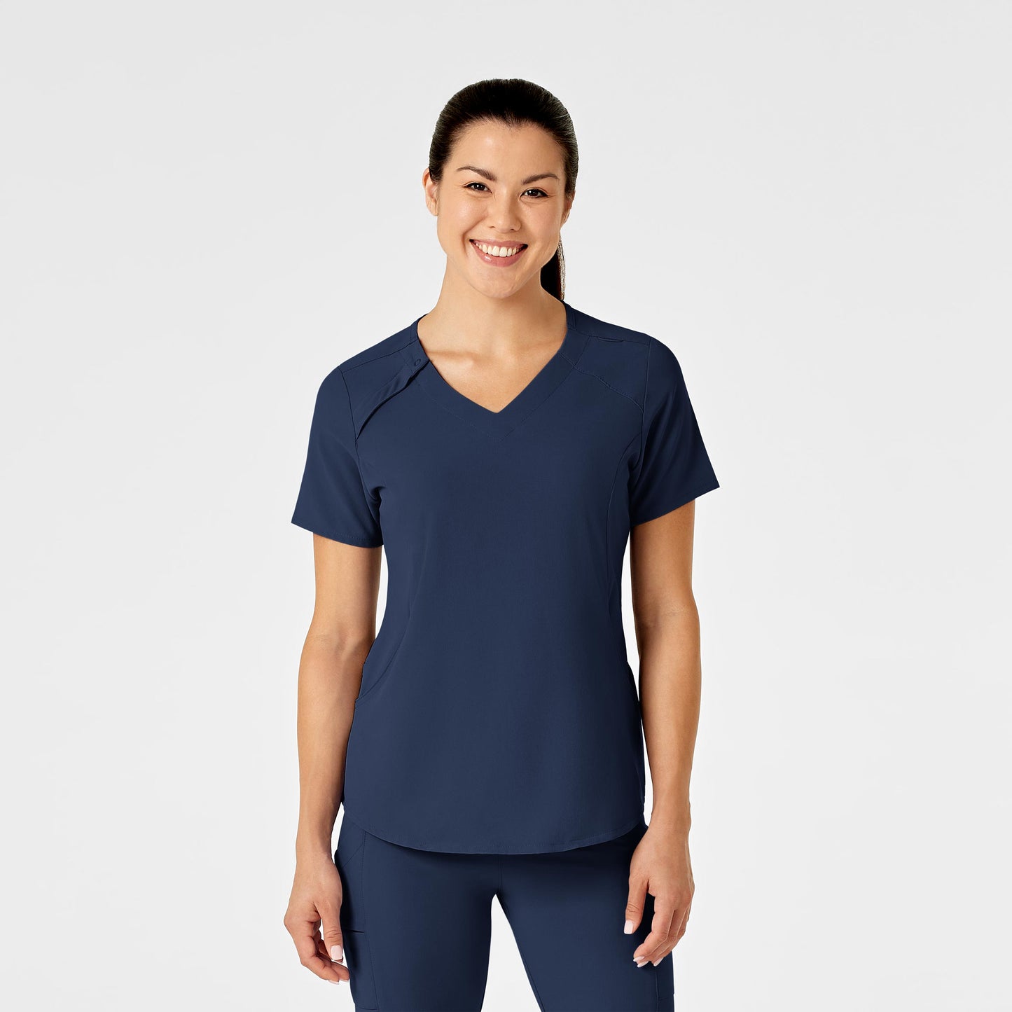 Wink Renew Zip Accent Scrub Top