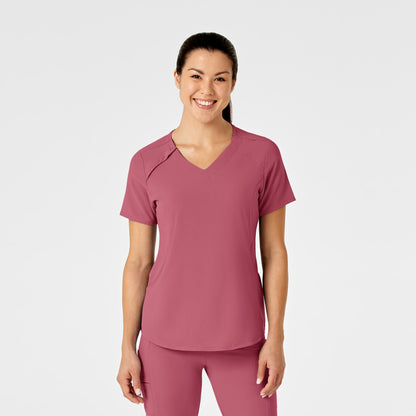 Wink Renew Zip Accent Scrub Top