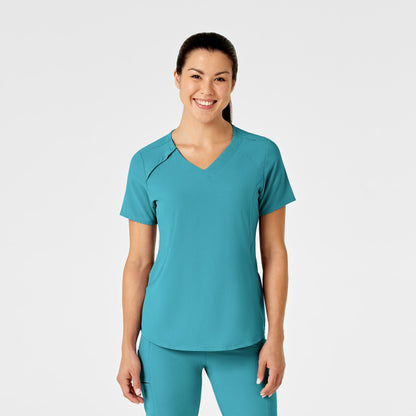 Wink Renew Zip Accent Scrub Top