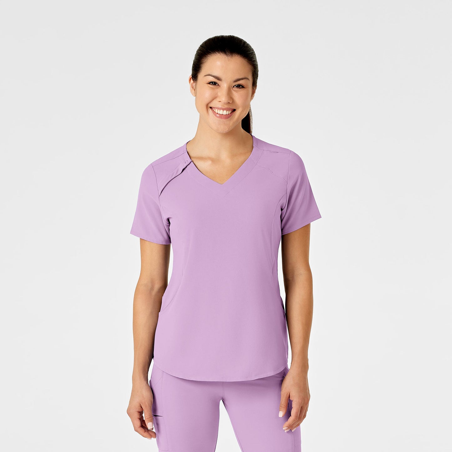 Wink Renew Zip Accent Scrub Top