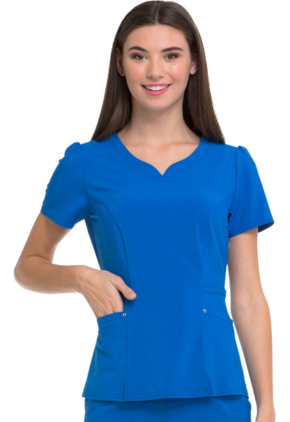 Clearance Heartsoul Love Always Peplum V-Neck Scrub Top