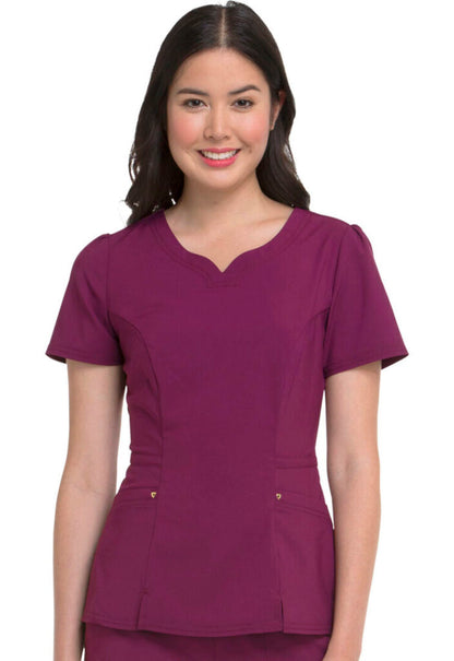 Clearance Heartsoul Love Always Peplum V-Neck Scrub Top