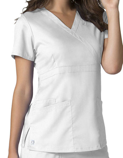 Maevn EON Mock Wrap Scrub Top with Empire Scrub Top