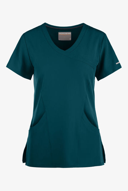 Blusa médica cruzada con efecto en relieve Skechers Reliance