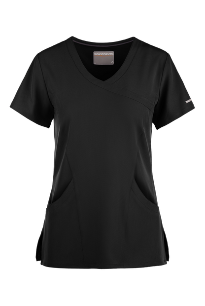 Blusa médica cruzada con efecto en relieve Skechers Reliance