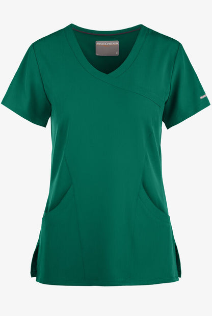 Blusa médica cruzada con efecto en relieve Skechers Reliance