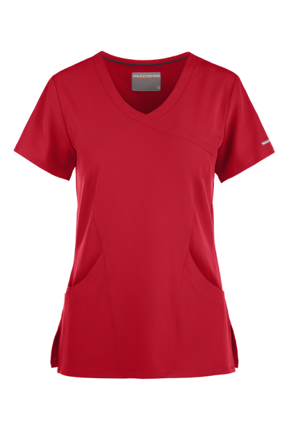 Blusa médica cruzada con efecto en relieve Skechers Reliance