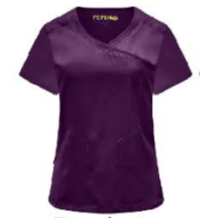 Pepino Uniforms Wrap Neck Side Pocket Top