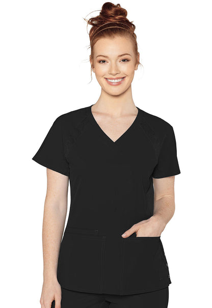 Clearance Med Couture Peaches Raglan Scrub Top