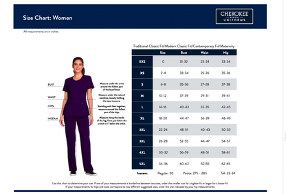 Cherokee Form Double V-Neck Scrub Top