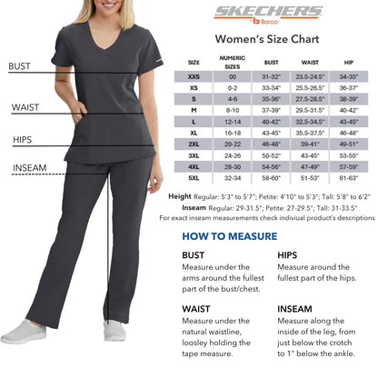 Skechers Charge 4-Pocket Mid-Rise Tapered Scrub Pants