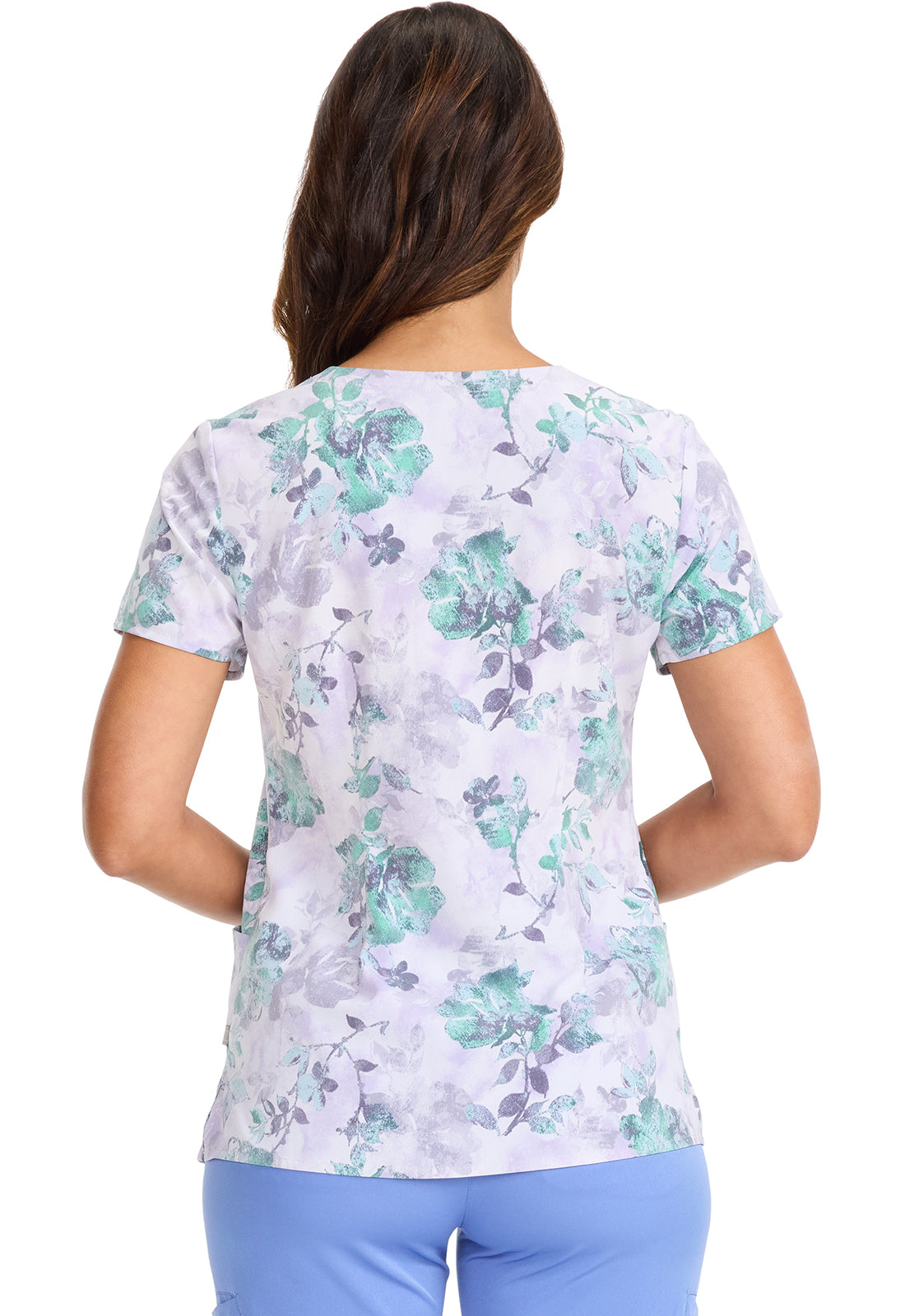 Blusa médica estampada Quiet Petals Amanda de Healing Hands HH Works