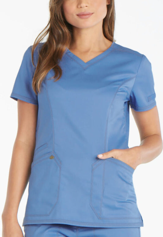 Blusa médica Dickies Essence con cuello en V en liquidación