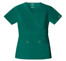 Clearance Cherokee Workwear Core Stretch Mock Wrap Scrub Top