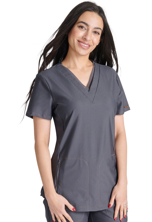 Blusa médica con escote en V doble Cherokee Form