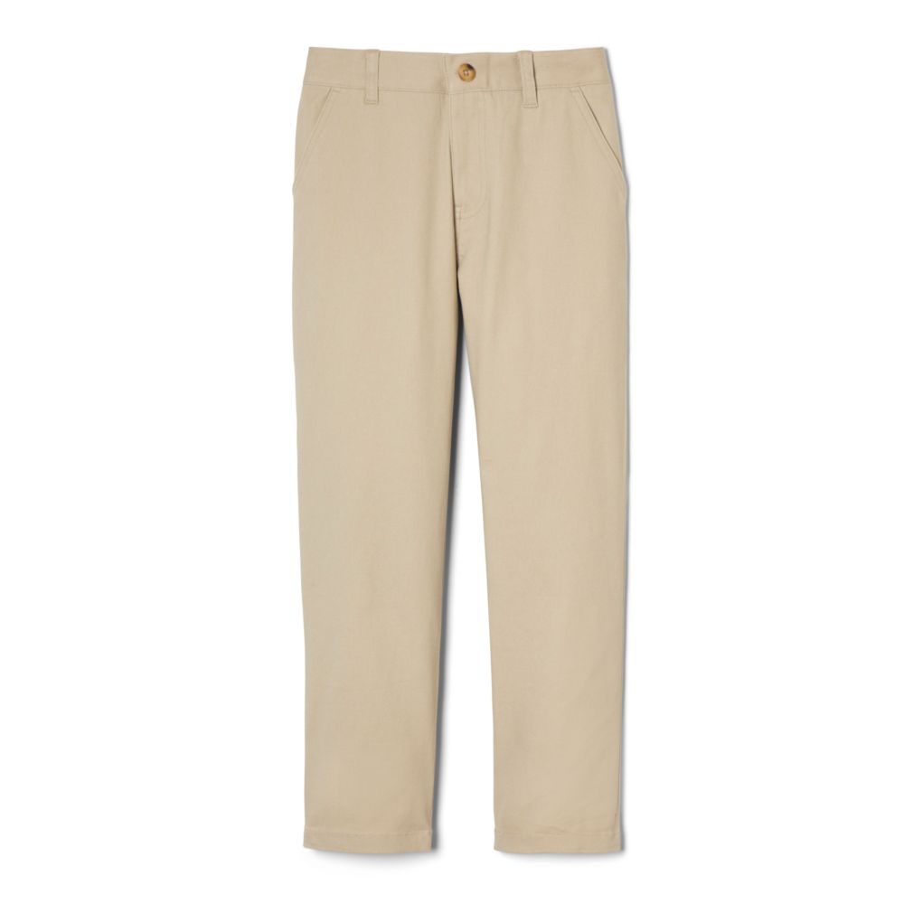 The Science and Medicine Middle School French Toast Husky Adjustable Waist Stretch Straight Fit Twill Chino Pants