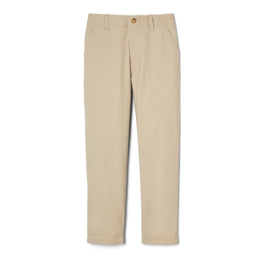 French Toast Pantalones chinos de sarga de corte recto y elástico con cintura ajustable para niños