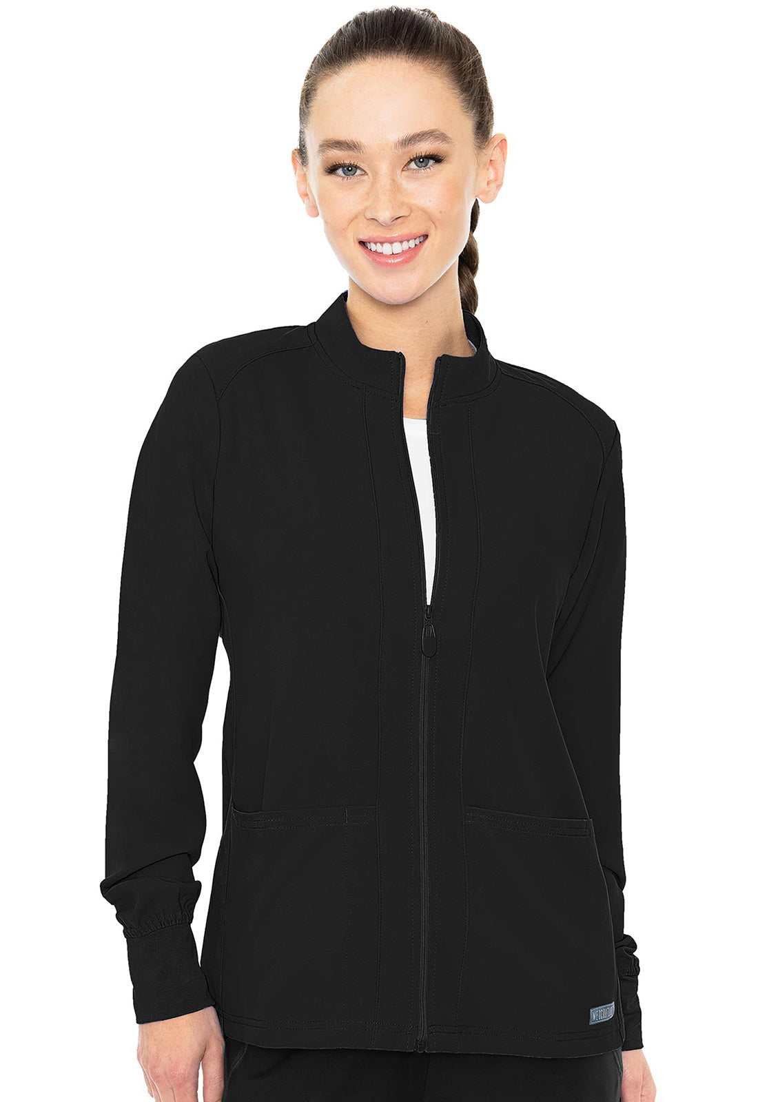 Med Couture Insight Zip Front Warm-Up With Shoulder Yokes Jacket