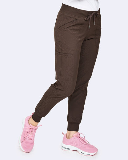 Ava Therese Jacquard Sheba Jogger Scrub Pants