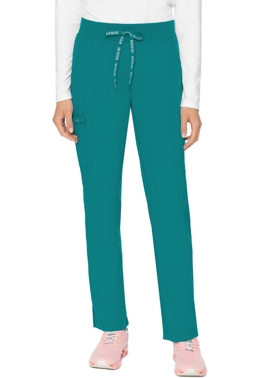 Pantalones de yoga médicos con cintura elástica y tacto de jersey de Med Couture