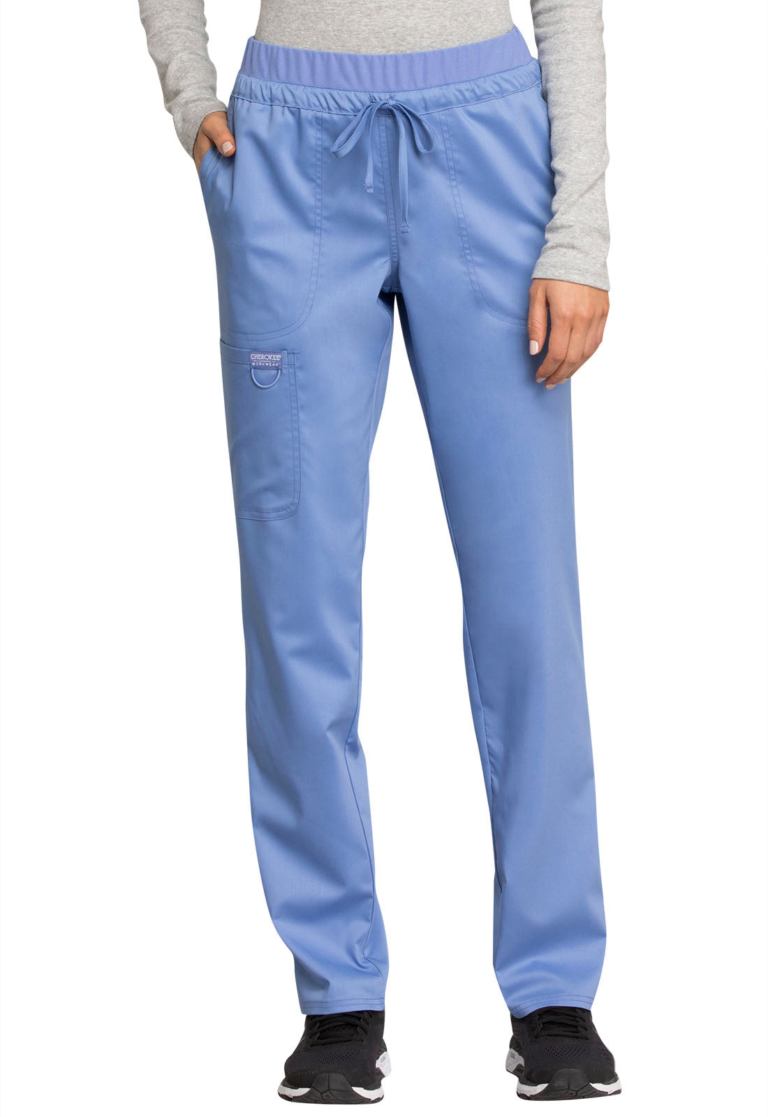 Cherokee Workwear Revolution Tall pantalones cónicos con cordón y talle medio