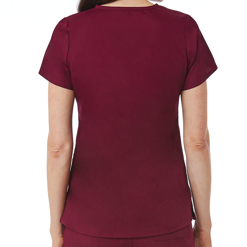 Maevn Red Panda V-Neck 2-Pocket Top