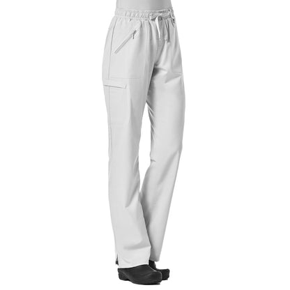 Maevn EON Petite Full Elastic Zipper Pocket Cargo Scrub Pants