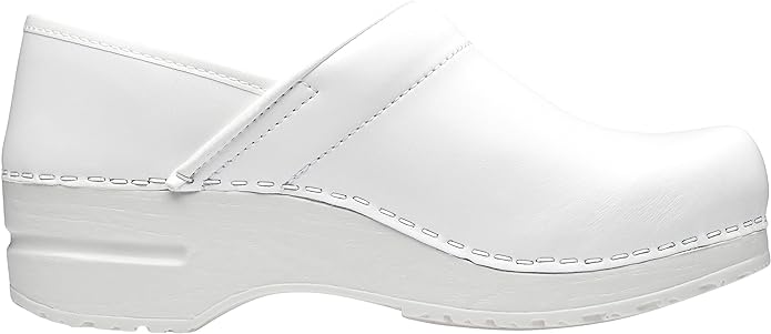 Sanita White PU Coated Leather Shoes