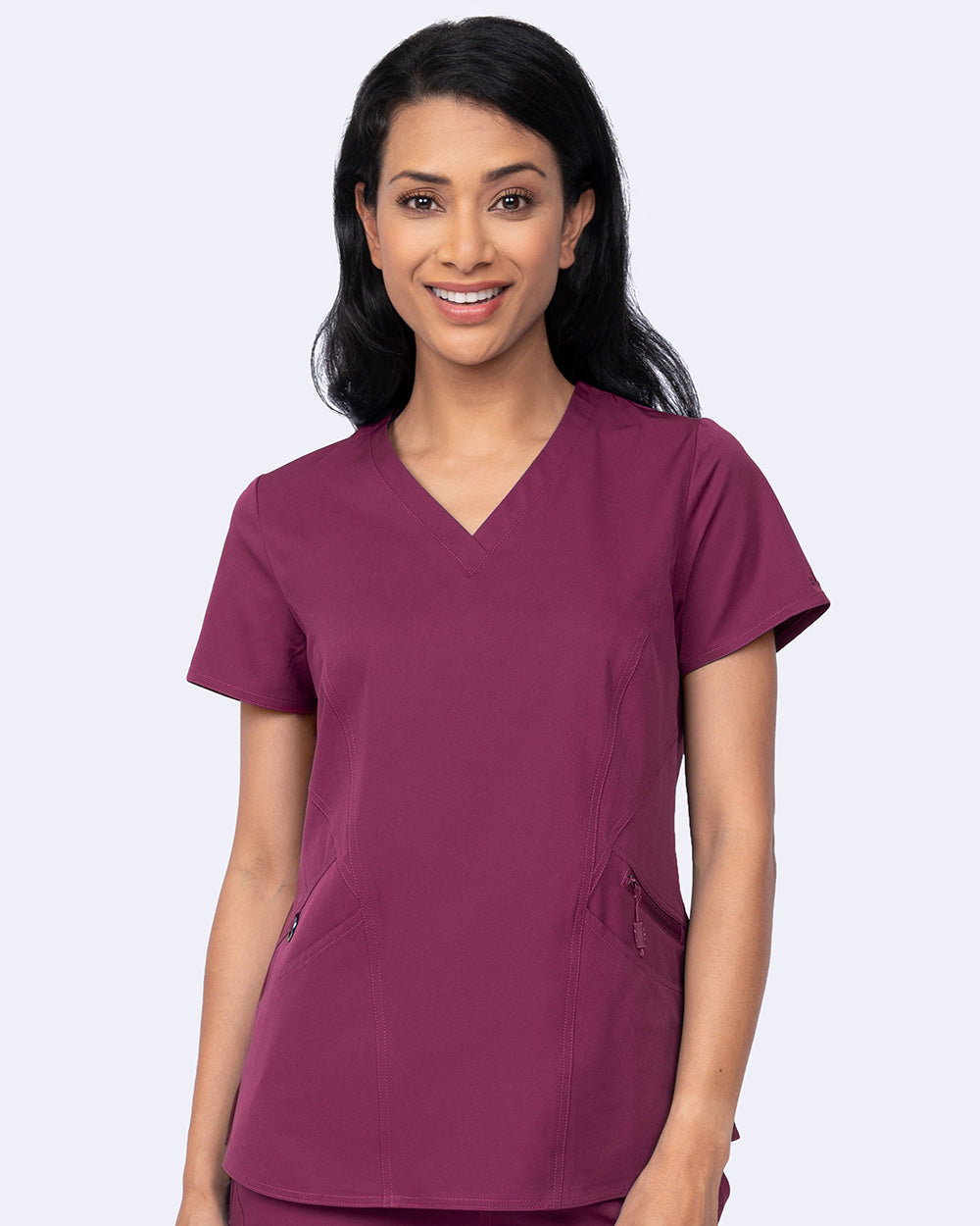 Yale Women's Back Knit Scrub Top