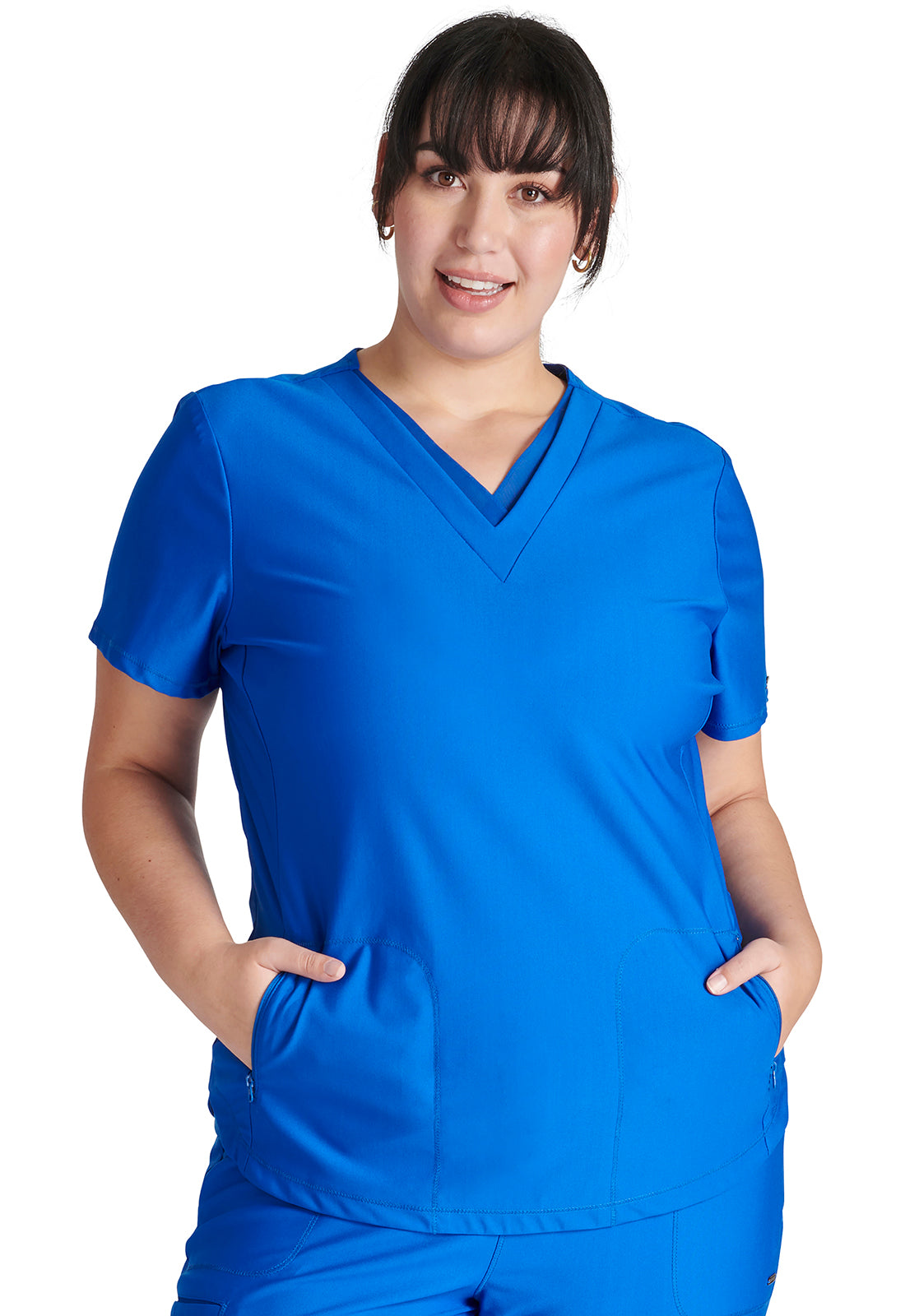 Cherokee Form Double V-Neck Scrub Top