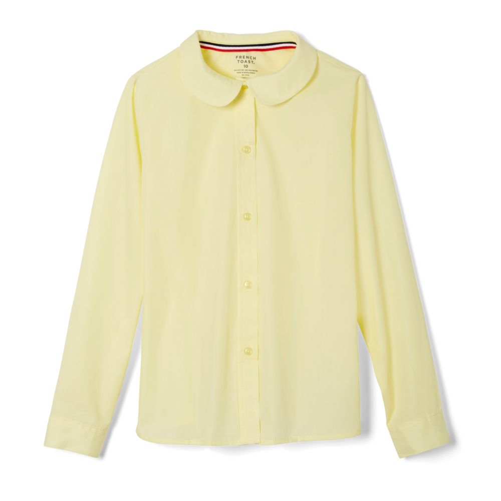 French Toast Girls Long Sleeve Peter Pan Collar Blouse