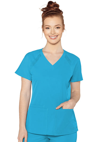 Clearance Med Couture Peaches Raglan Scrub Top