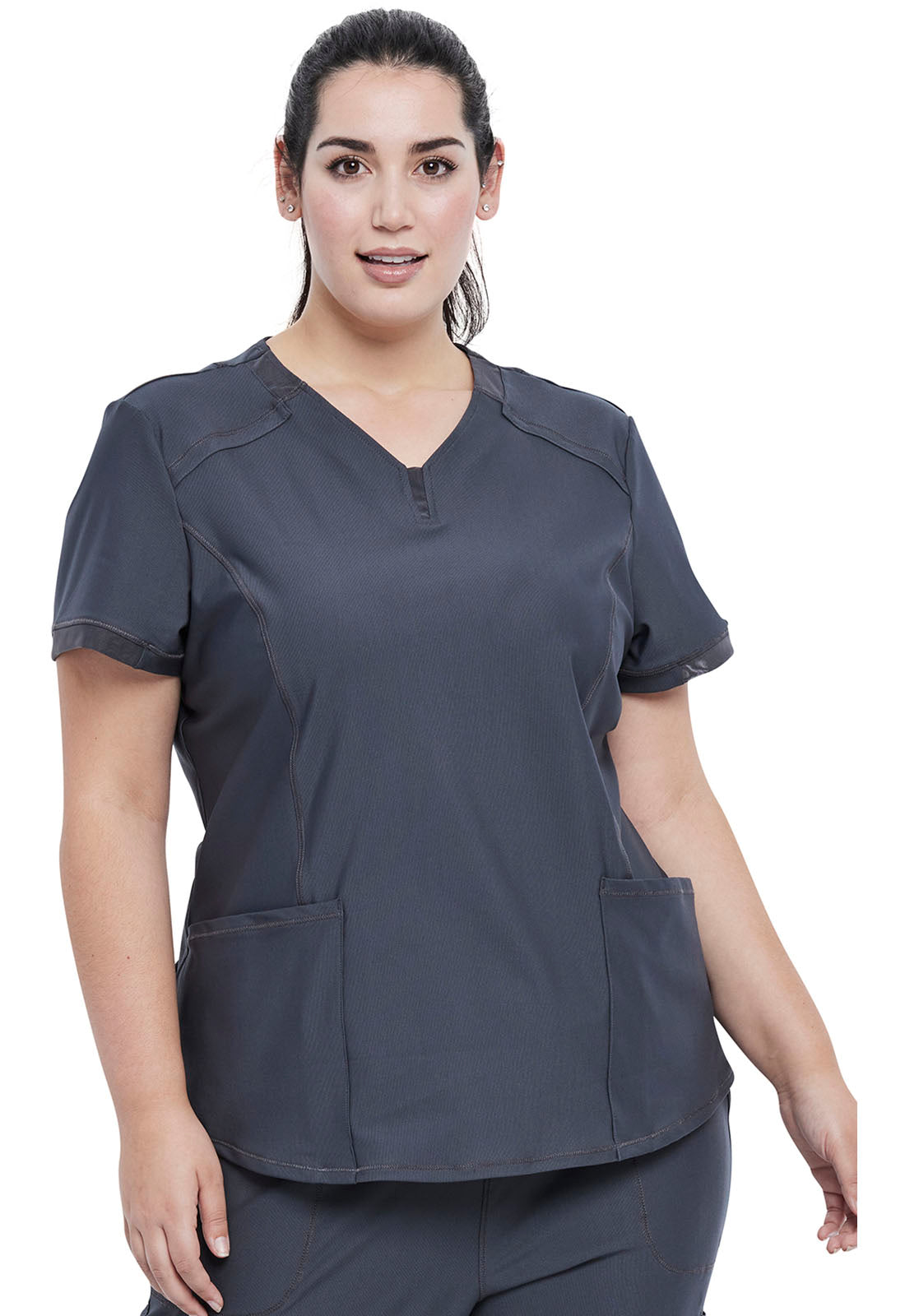 Cherokee Form V-Neck Mesh Scrub Top