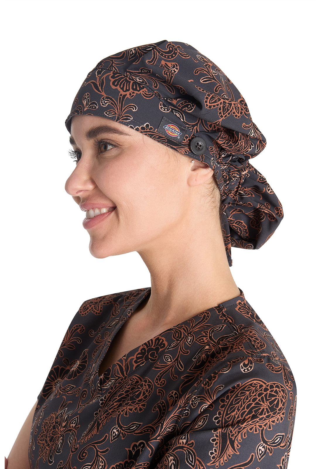 Dickies Prints Unisex Western Floral Bouffant Scrub Cap