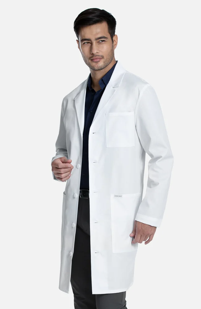 Project Lab by Cherokee Mens 38" Button Front Lab Coat