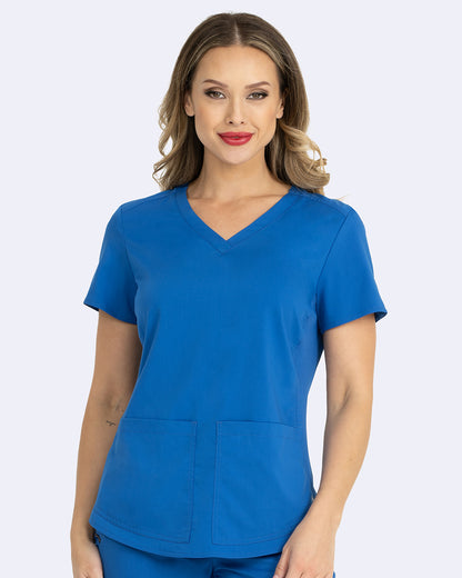 Yale Women's Soho Side Knit Scrub Top