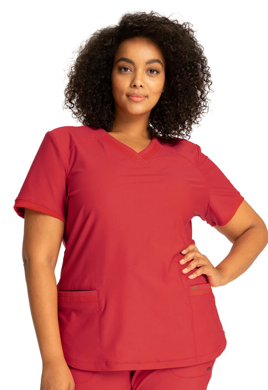 Blusa médica con cuello en V Cherokee Form en oferta