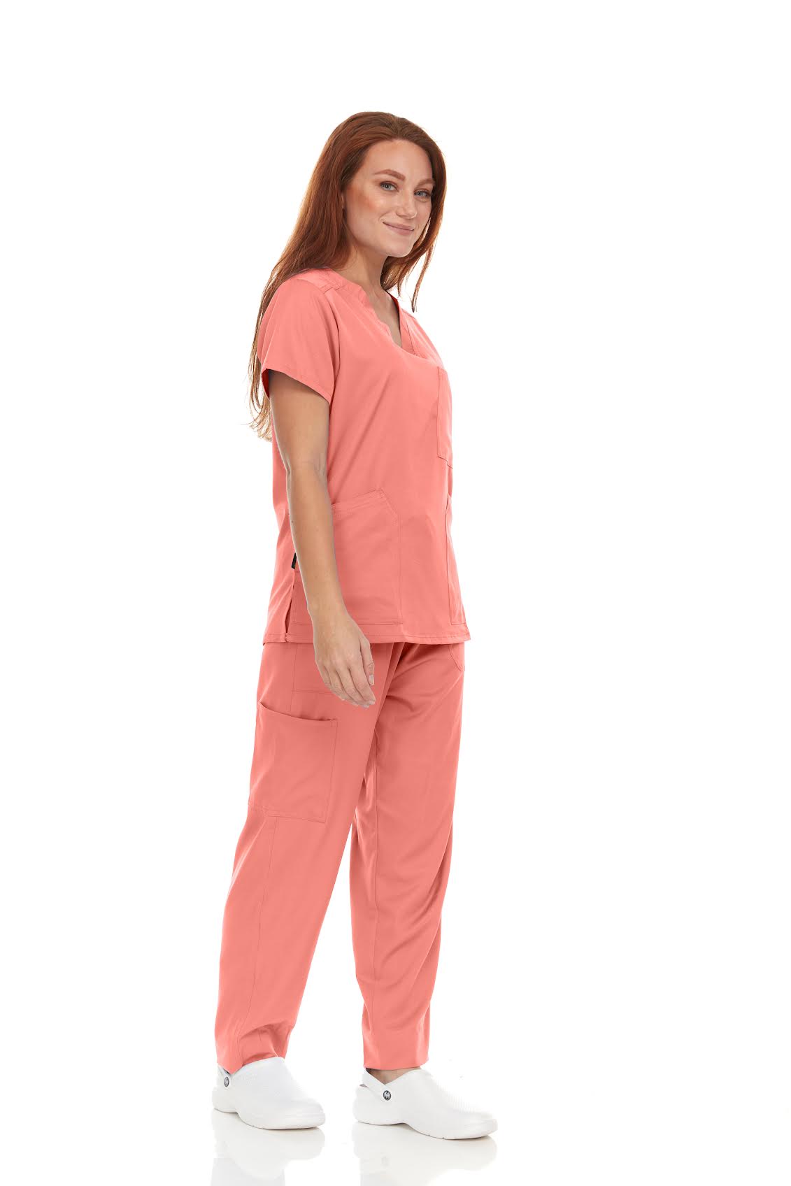 Pepino Medical Scrub Set for Women & Men (Unisex) - V-Neck 3 Pocket Scrub Top & Drawstring Elastic Waist Straight Leg Scrub Pants with Cargo Pocket