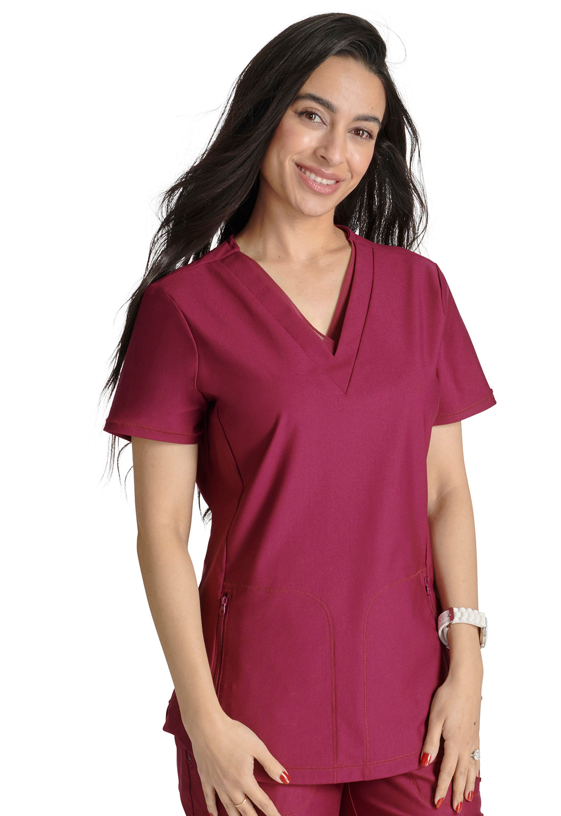 Cherokee Form Double V-Neck Top