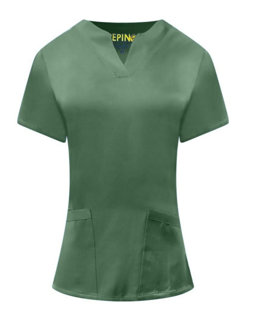 Blusa médica con cuello en V de Pepino Uniforms