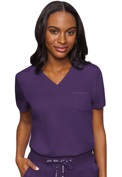 Med Couture Touch V-Neck Tuck In Scrub Top