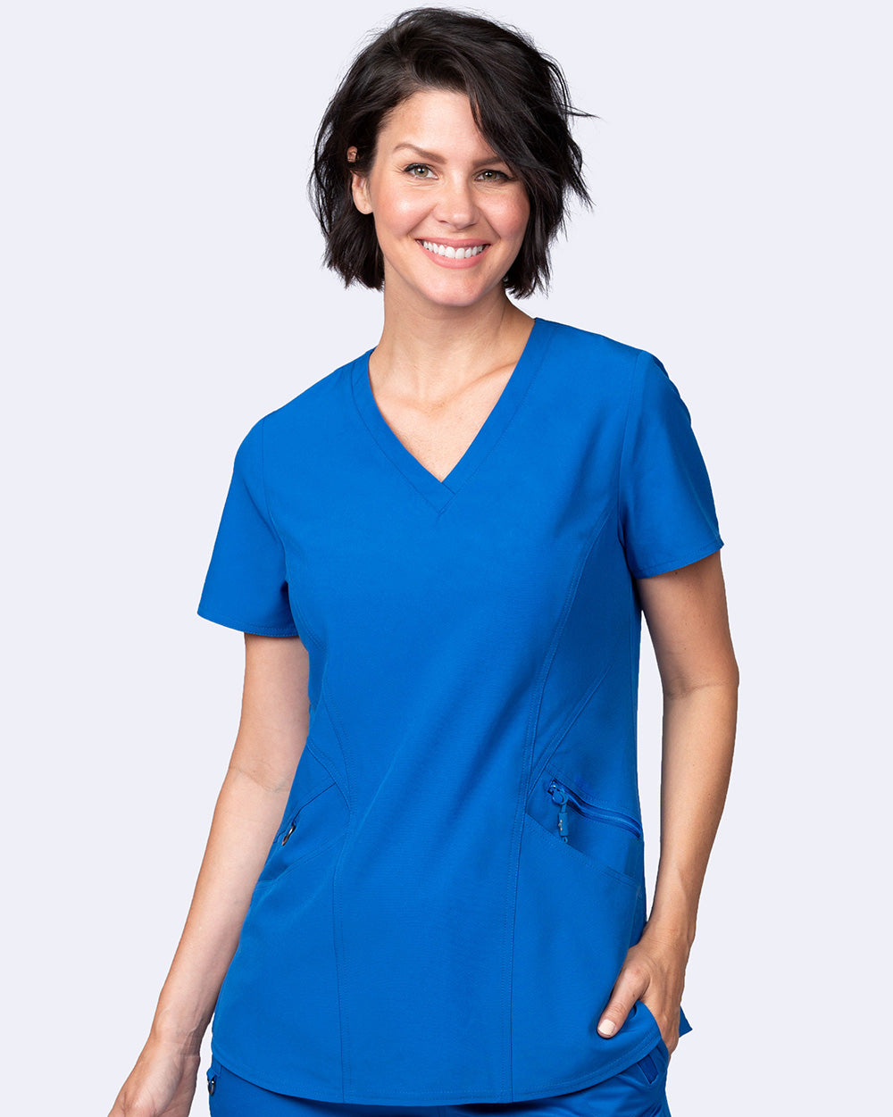 Yale Women's Back Knit Scrub Top