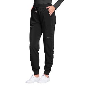 White Cross Fit Athletic Jogger Scrub Pants