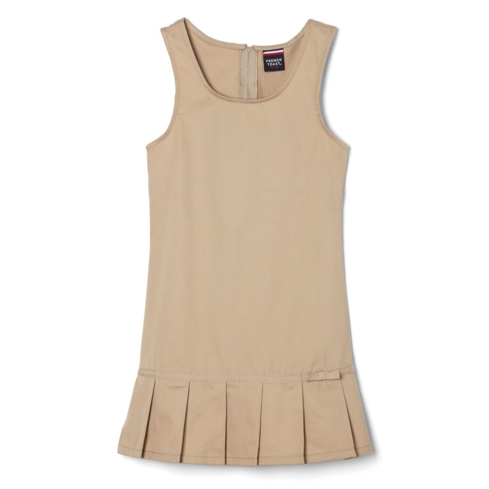 French Toast Vestido estilo jersey plisado con lazo de cinta para niñas